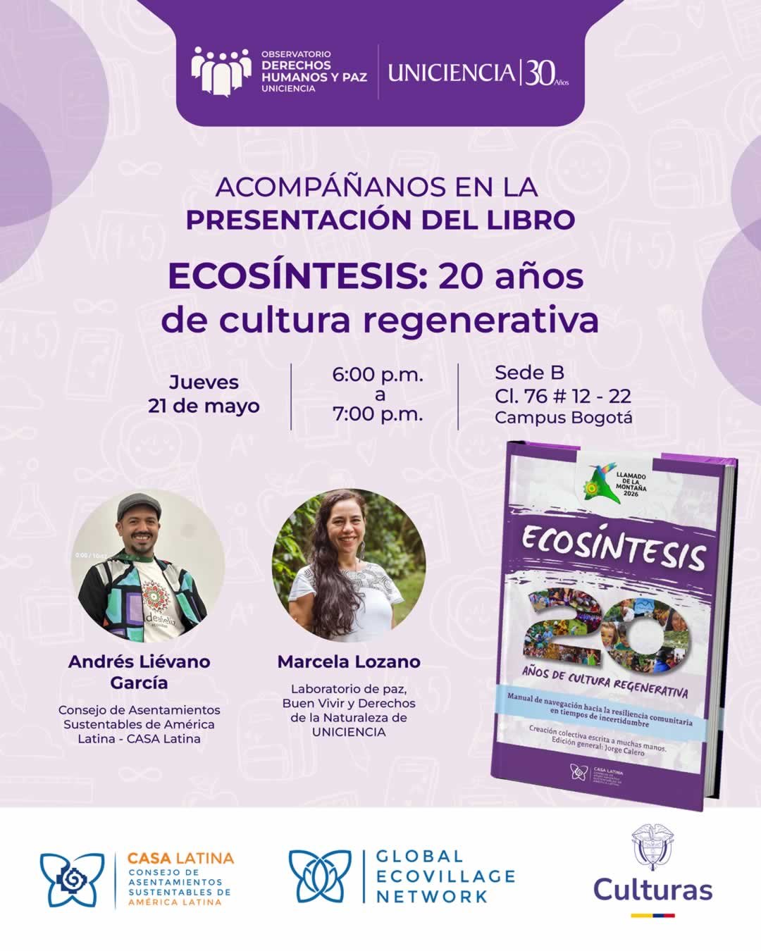 Presentación ECOSÍNTESIS: 20 años de cultura regenerativa | UNICIENCIA