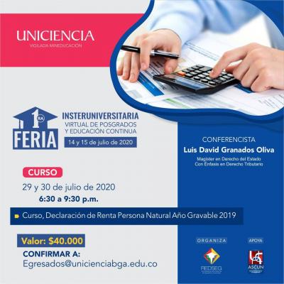 Curso: Declaración de Renta Persona Natural Año Gravable 2019