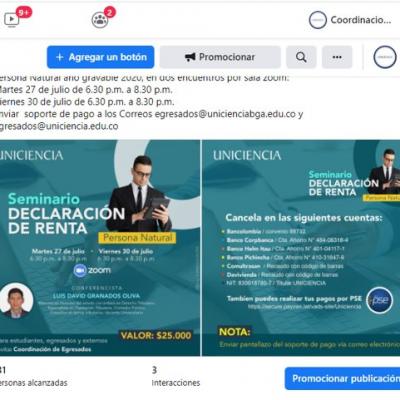 Taller Declaración de Renta Persona Natural año gravable 2020
